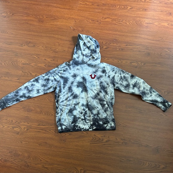 True Religion Other - True Religion Blue and Gray Tie-Dye Sweater with Hood